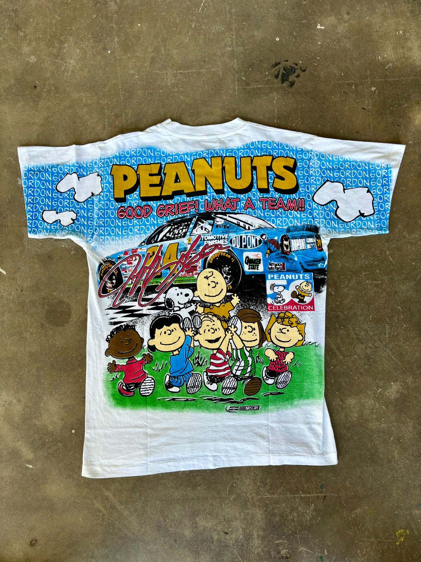 ‘00s Jeff Gordon Peanuts Tee Medium