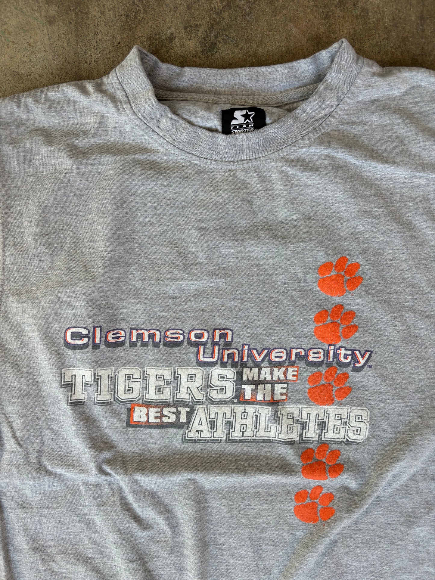 ‘00s Clemson Tigers Starter Cutoff Large