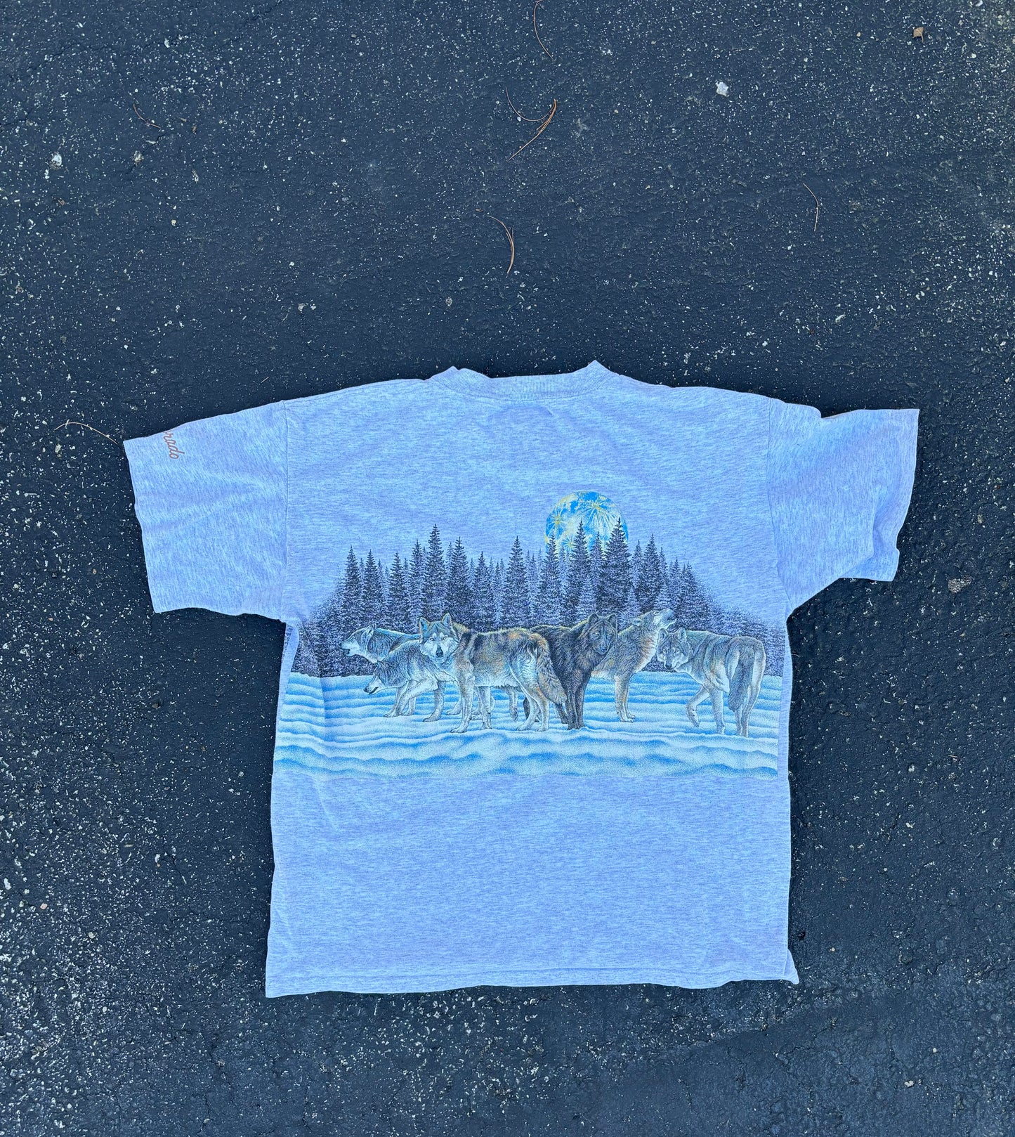 Vintage AOP Wolf Tee Large