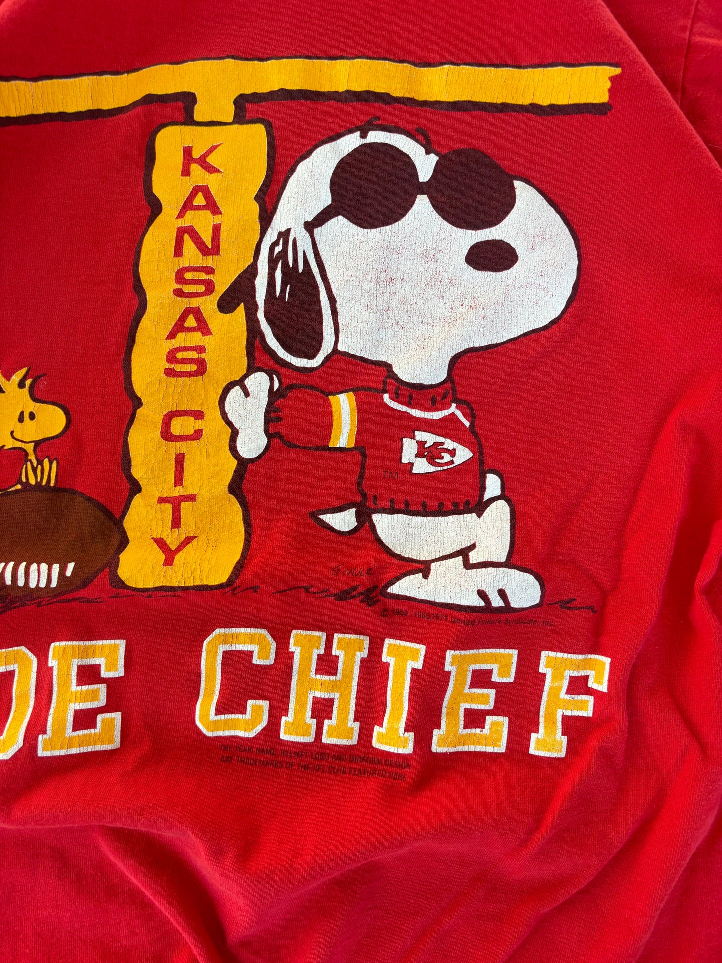 ‘80s Kansas City Chiefs Snoopy Tee Large