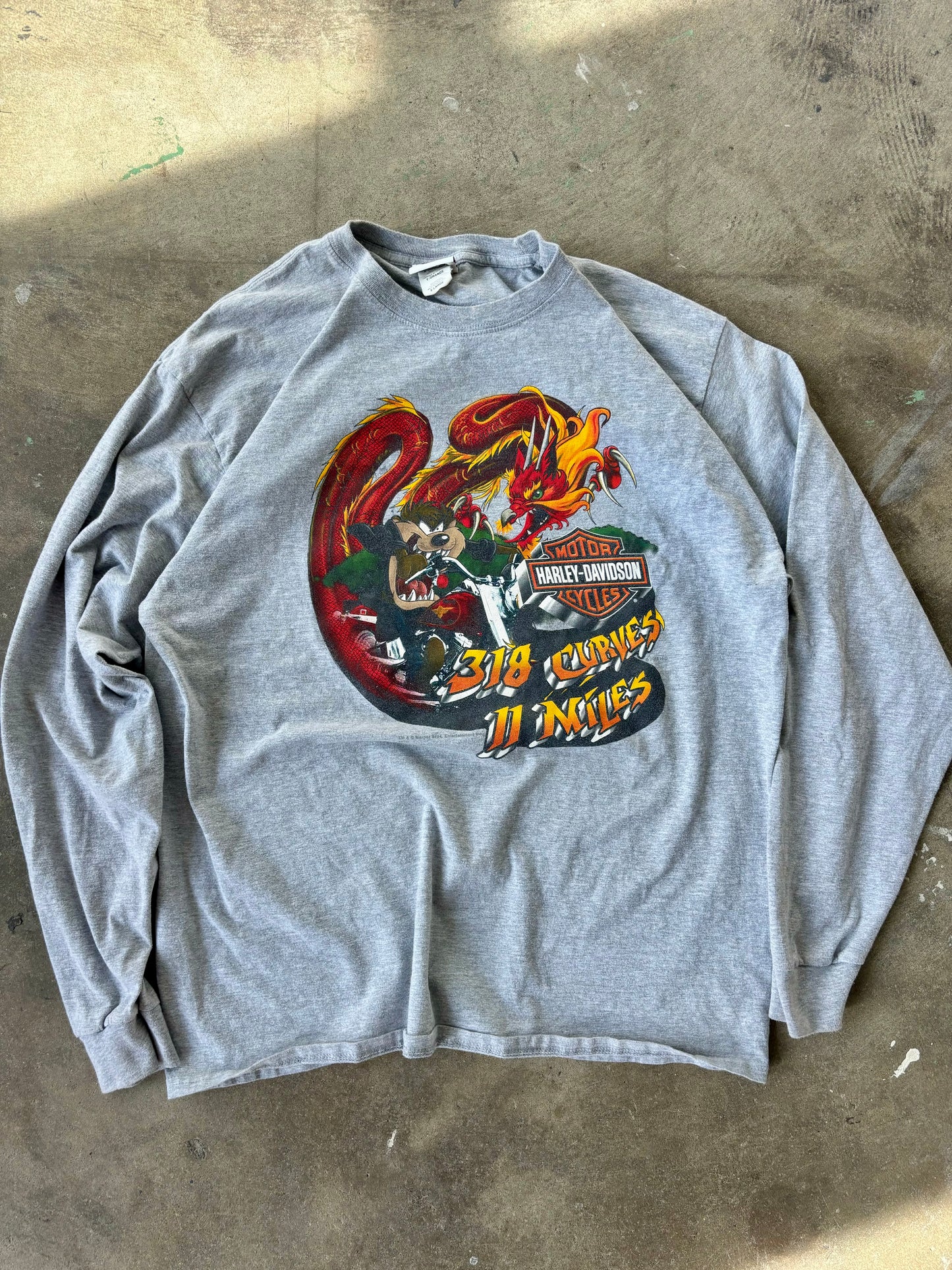 ‘00s Taz Harley Davidson Long Sleeve Tee XL