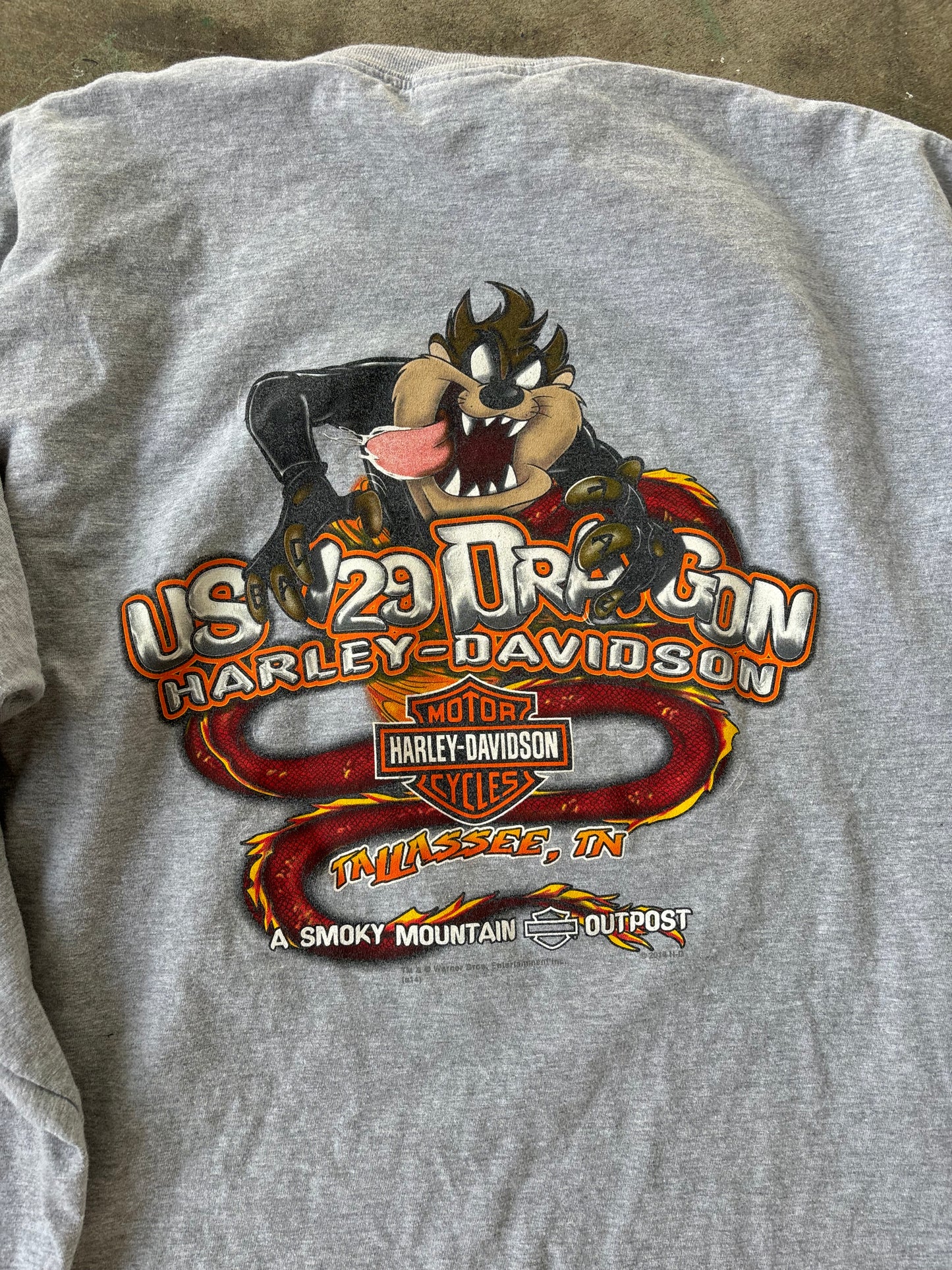 ‘00s Taz Harley Davidson Long Sleeve Tee XL