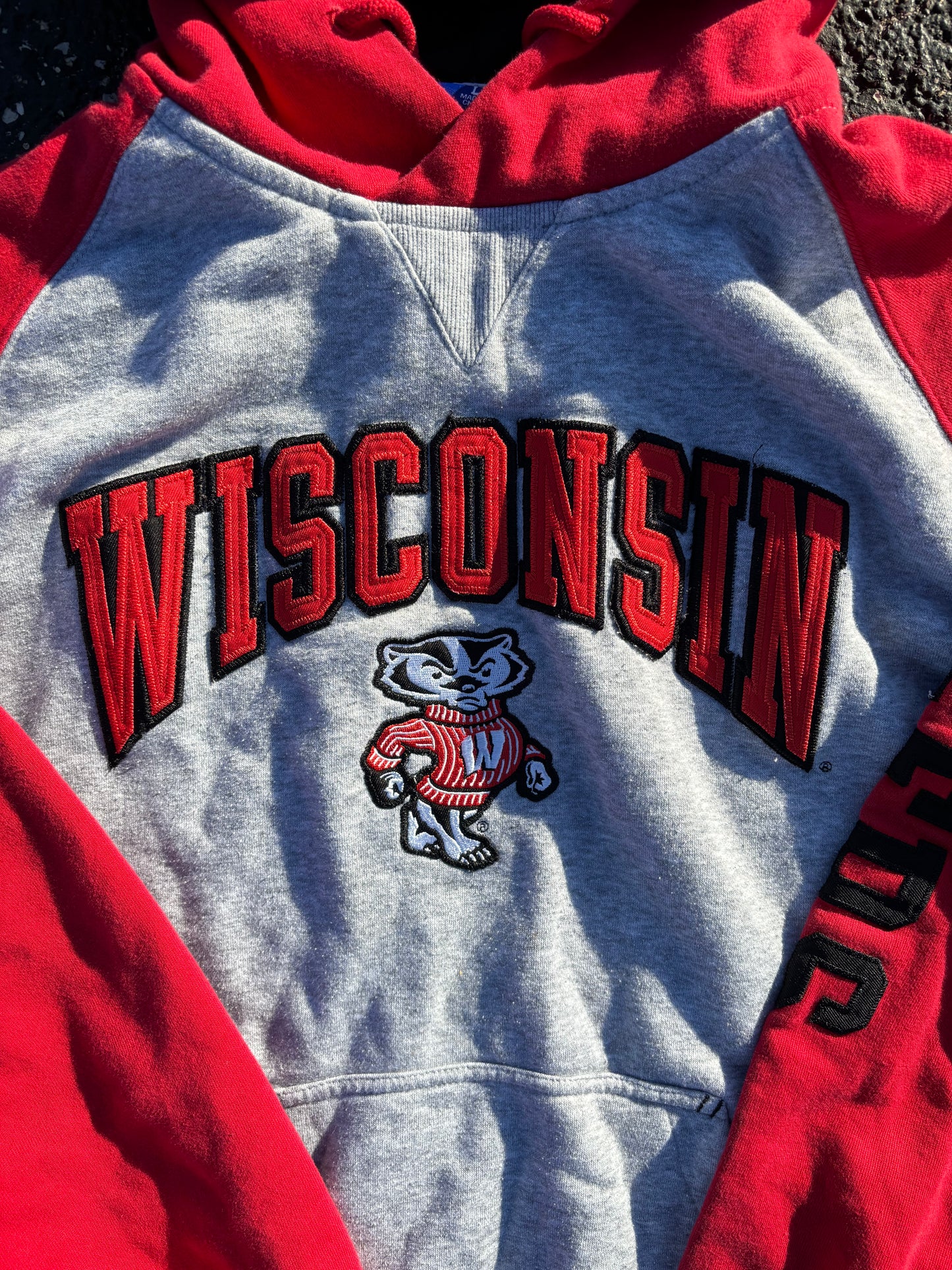 Vintage Wisconsin Hoodie Large