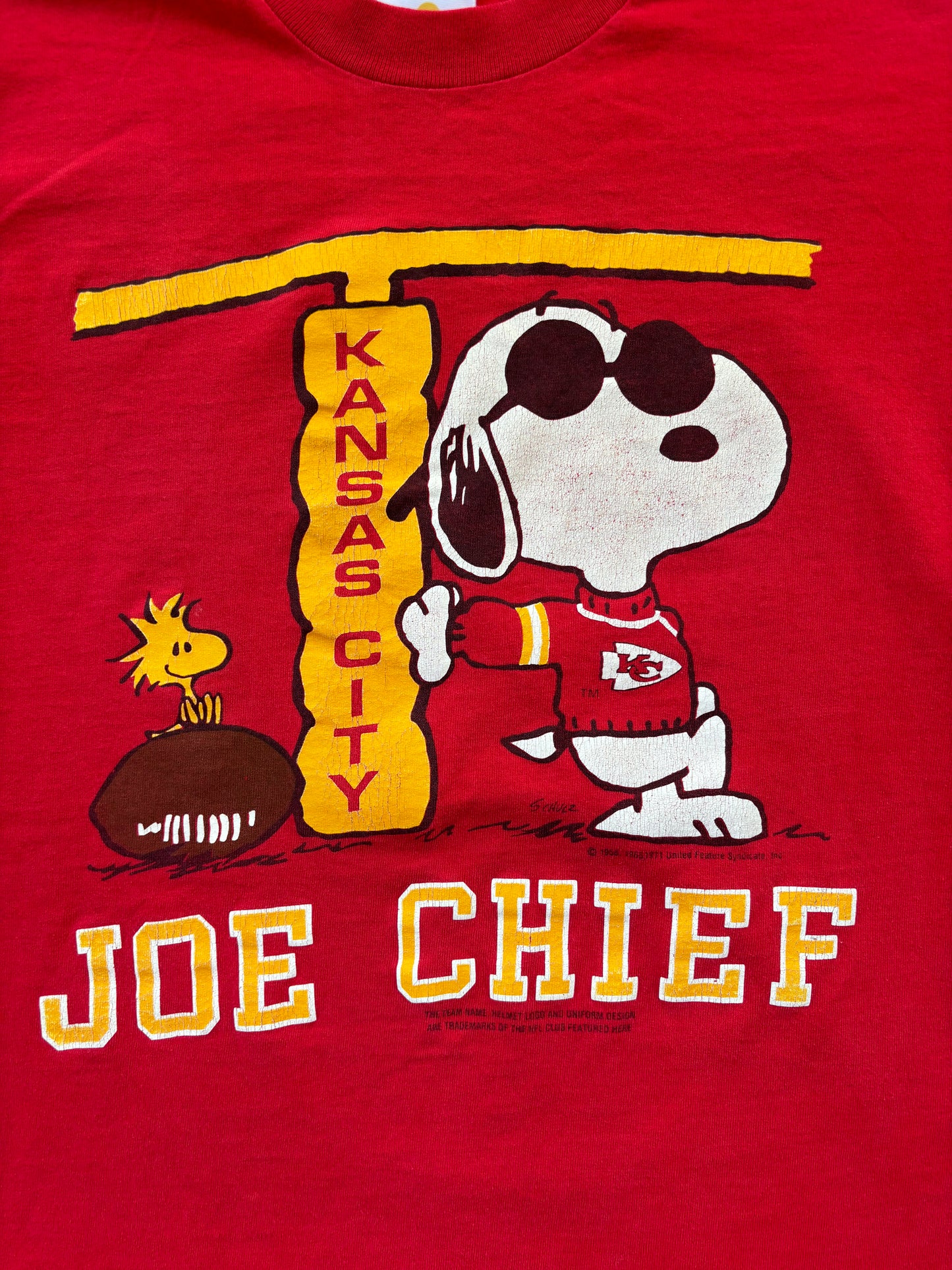 1971 Kansas City Chiefs Snoopy Tee Large