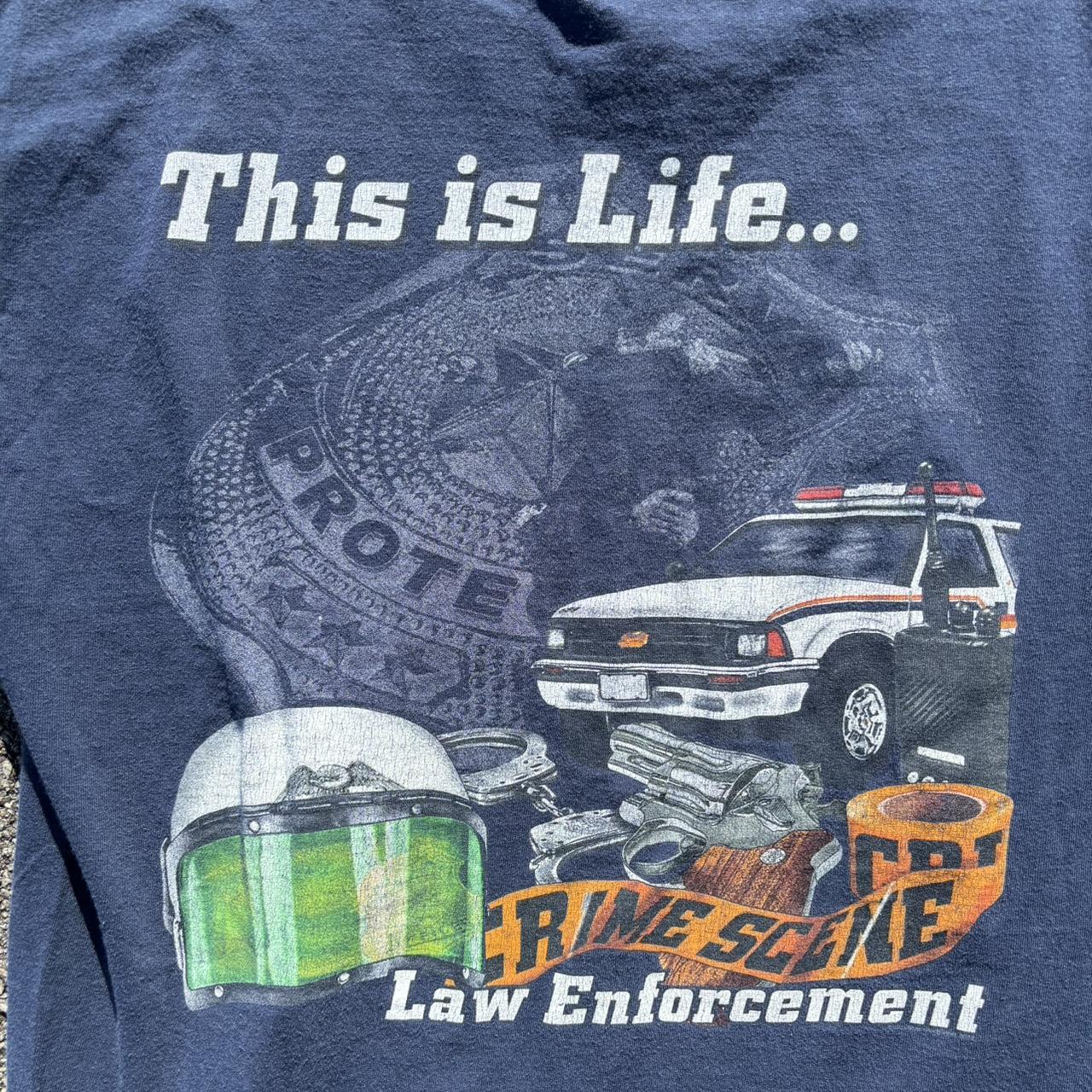 Vintage Police Tee Large